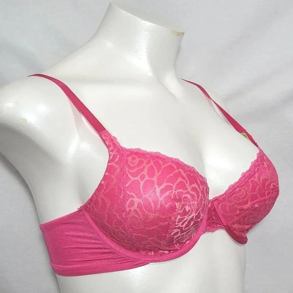 36C Lily Of France Extreme Sensational Cut Sew Bra Pink NWT - Picture 3 of 6